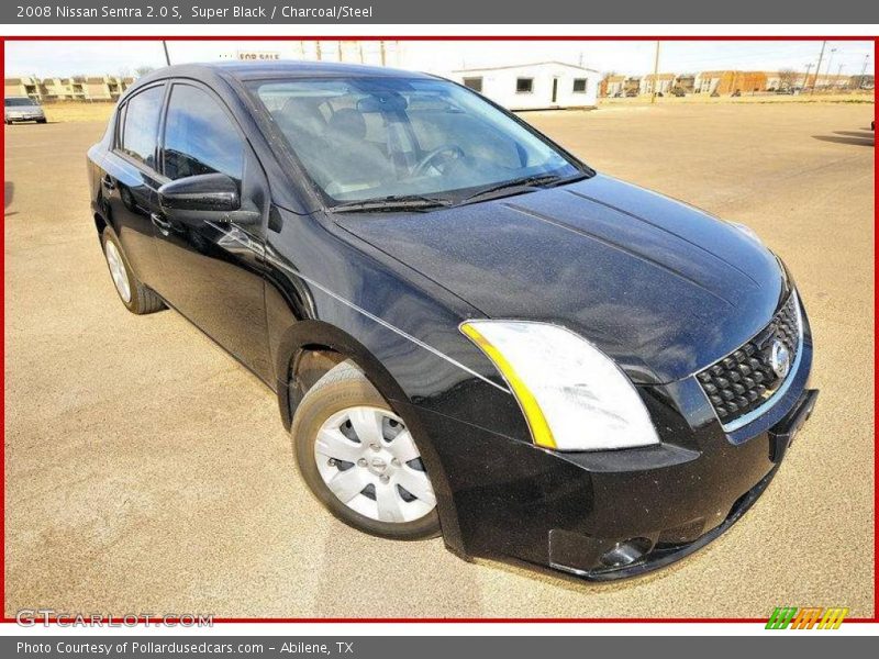 Super Black / Charcoal/Steel 2008 Nissan Sentra 2.0 S