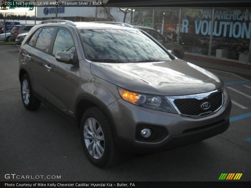 Titanium Silver / Black 2011 Kia Sorento LX V6 AWD