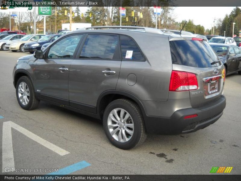 Titanium Silver / Black 2011 Kia Sorento LX V6 AWD