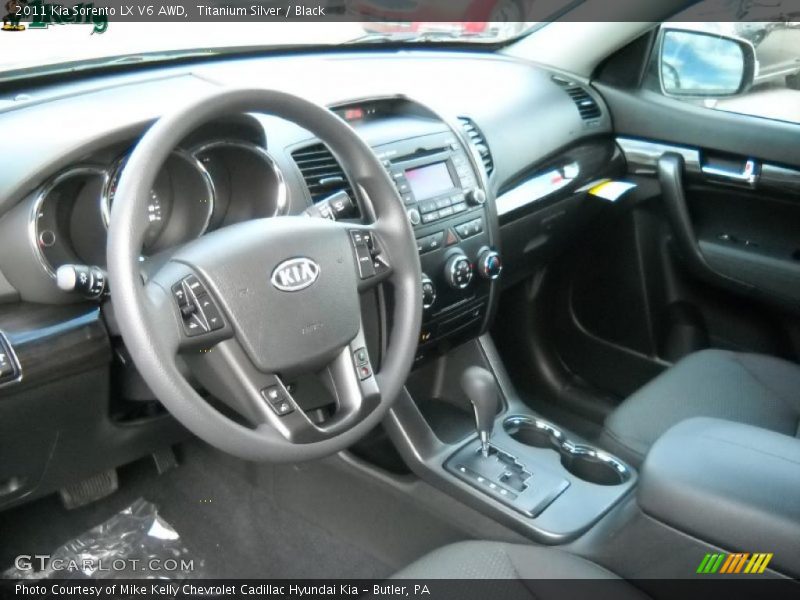 Titanium Silver / Black 2011 Kia Sorento LX V6 AWD