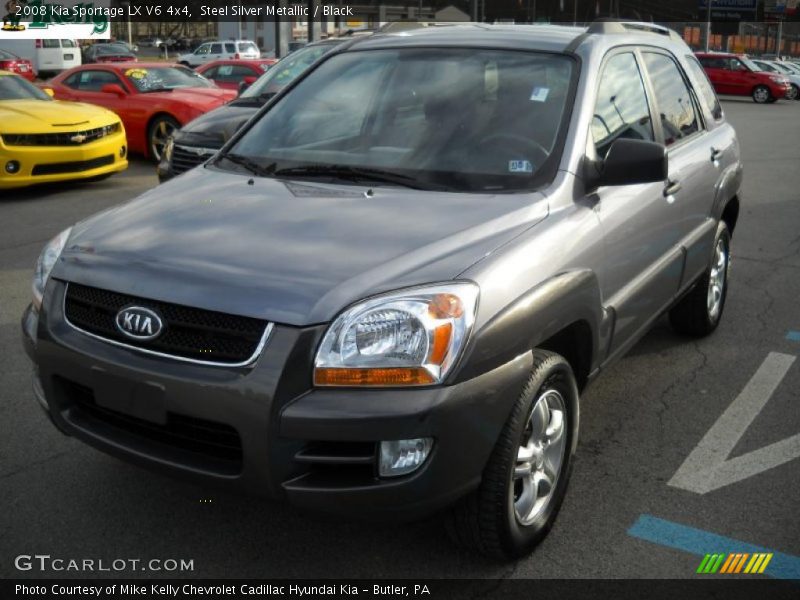 Steel Silver Metallic / Black 2008 Kia Sportage LX V6 4x4