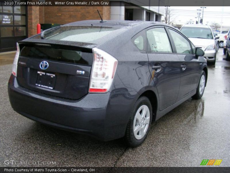 Winter Gray Metallic / Dark Gray 2010 Toyota Prius Hybrid III