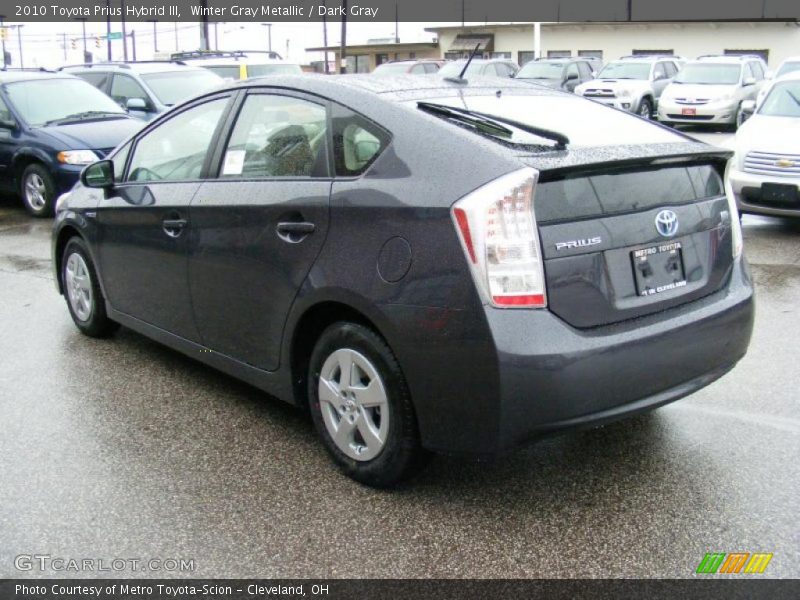Winter Gray Metallic / Dark Gray 2010 Toyota Prius Hybrid III