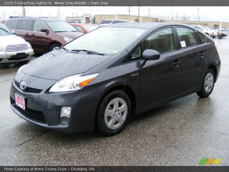 Winter Gray Metallic / Dark Gray 2010 Toyota Prius Hybrid III