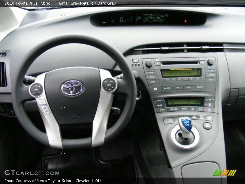 Winter Gray Metallic / Dark Gray 2010 Toyota Prius Hybrid III