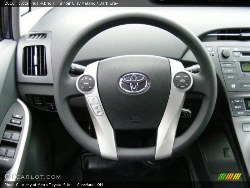 Winter Gray Metallic / Dark Gray 2010 Toyota Prius Hybrid III