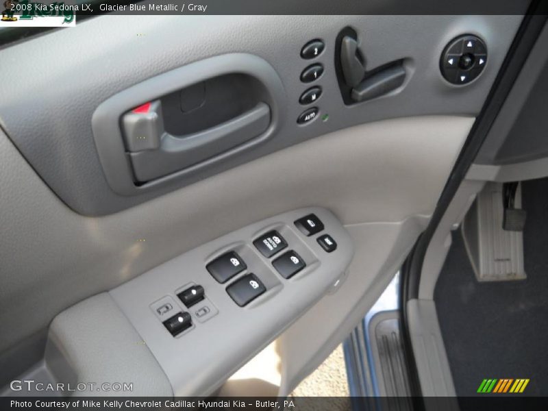 Glacier Blue Metallic / Gray 2008 Kia Sedona LX