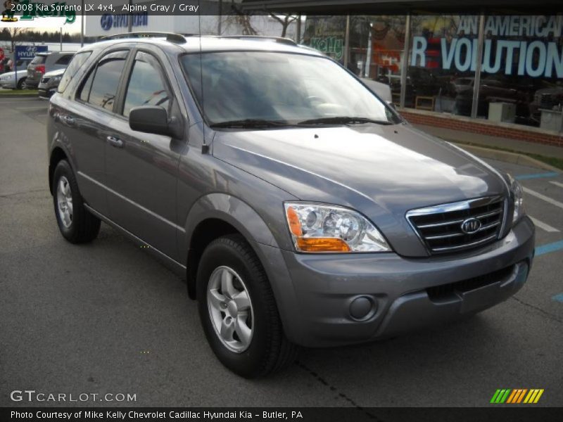 Alpine Gray / Gray 2008 Kia Sorento LX 4x4