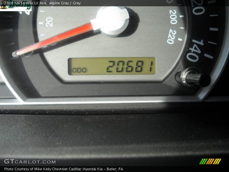 Alpine Gray / Gray 2008 Kia Sorento LX 4x4