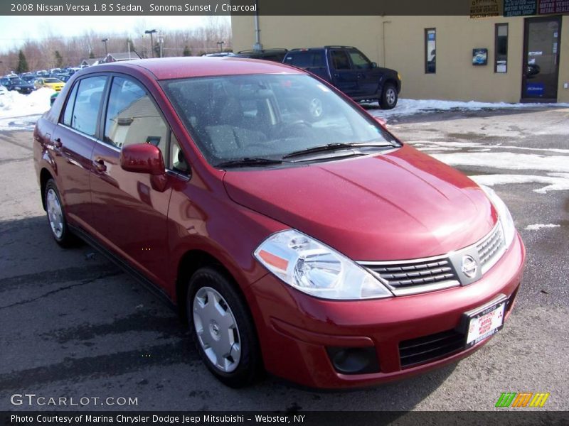 Sonoma Sunset / Charcoal 2008 Nissan Versa 1.8 S Sedan