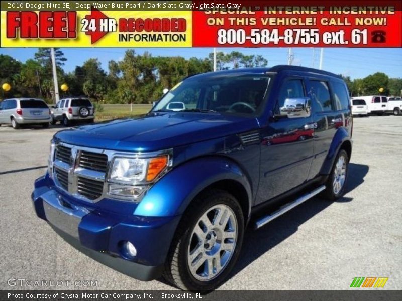 Deep Water Blue Pearl / Dark Slate Gray/Light Slate Gray 2010 Dodge Nitro SE