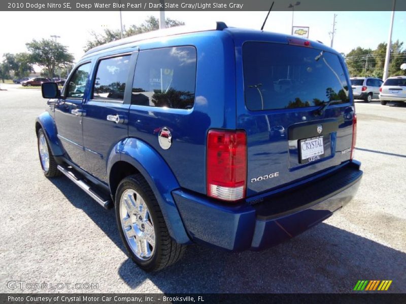 Deep Water Blue Pearl / Dark Slate Gray/Light Slate Gray 2010 Dodge Nitro SE