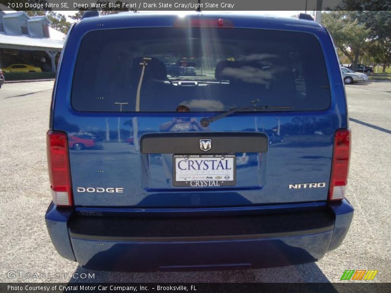 Deep Water Blue Pearl / Dark Slate Gray/Light Slate Gray 2010 Dodge Nitro SE