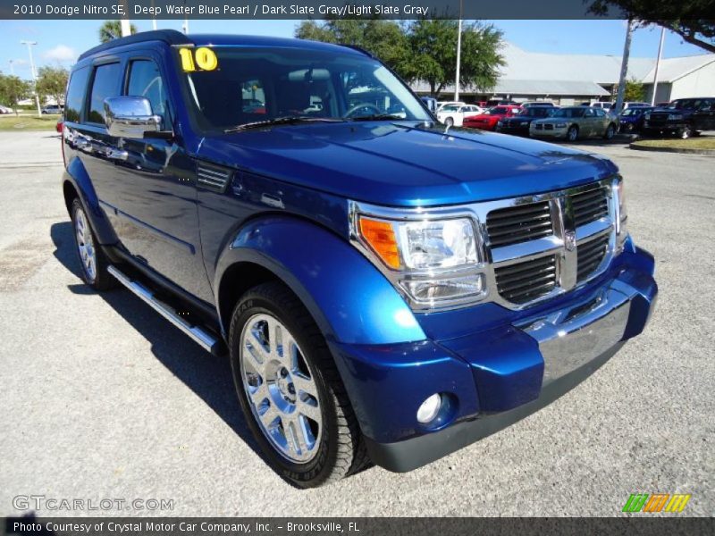 Deep Water Blue Pearl / Dark Slate Gray/Light Slate Gray 2010 Dodge Nitro SE