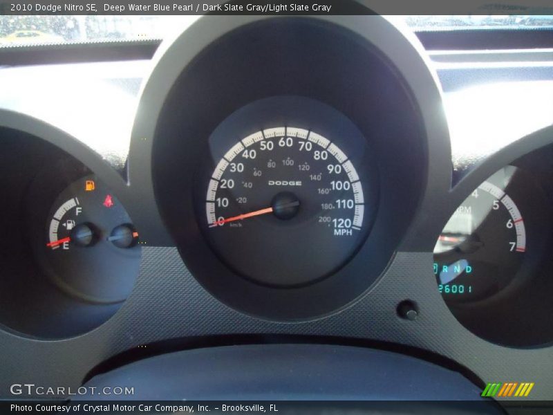 Deep Water Blue Pearl / Dark Slate Gray/Light Slate Gray 2010 Dodge Nitro SE