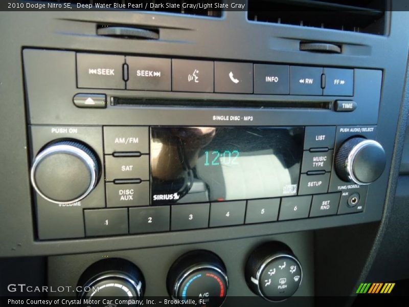 Deep Water Blue Pearl / Dark Slate Gray/Light Slate Gray 2010 Dodge Nitro SE