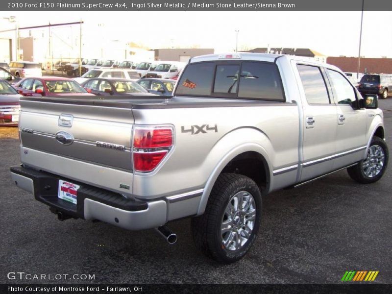 Ingot Silver Metallic / Medium Stone Leather/Sienna Brown 2010 Ford F150 Platinum SuperCrew 4x4