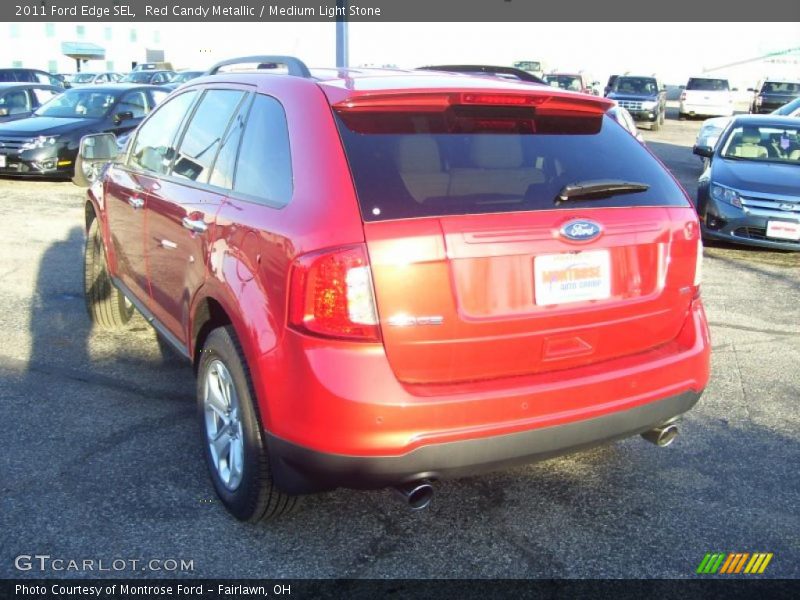 Red Candy Metallic / Medium Light Stone 2011 Ford Edge SEL