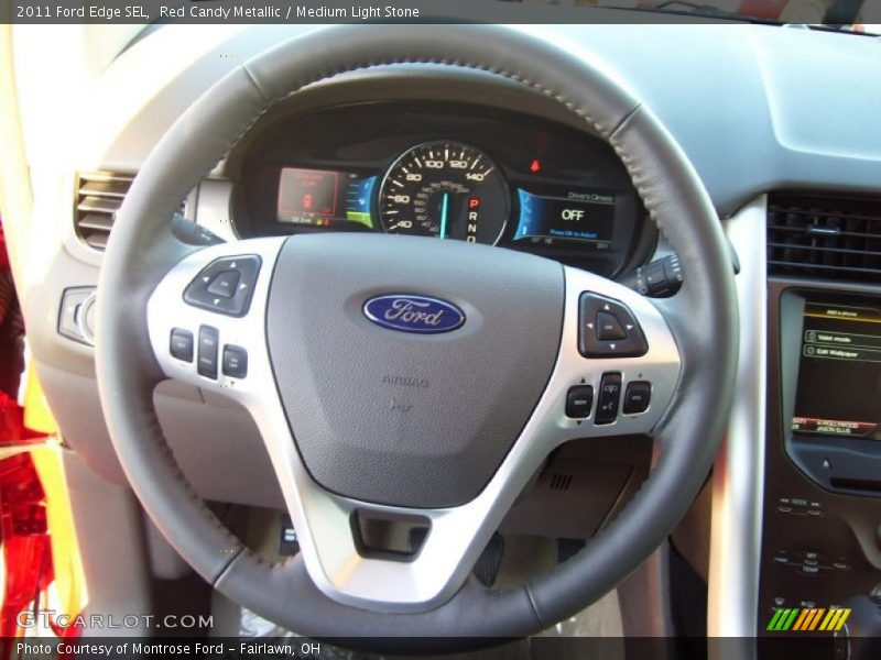Red Candy Metallic / Medium Light Stone 2011 Ford Edge SEL