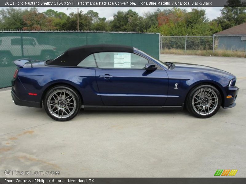  2011 Mustang Shelby GT500 SVT Performance Package Convertible Kona Blue Metallic