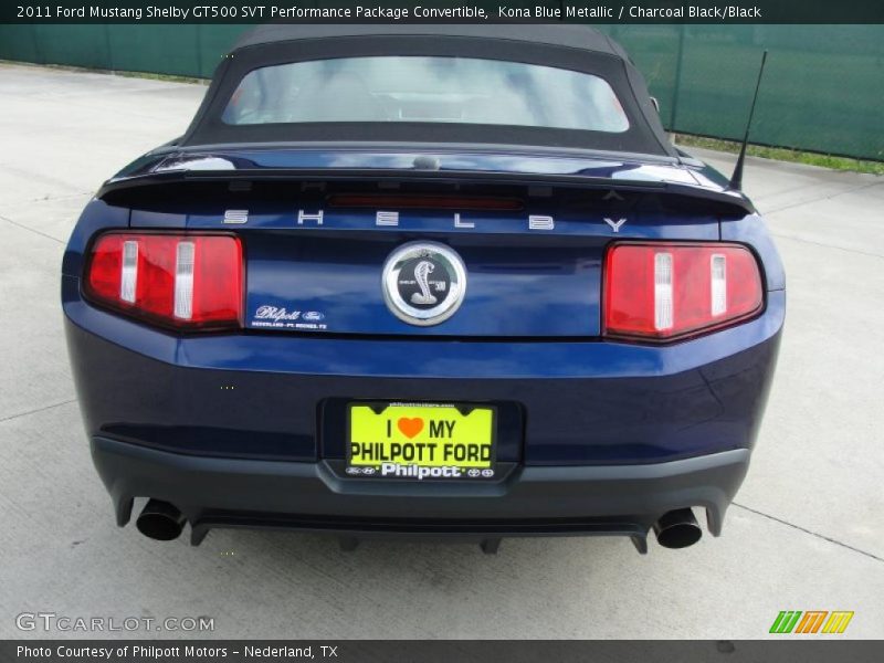 Kona Blue Metallic / Charcoal Black/Black 2011 Ford Mustang Shelby GT500 SVT Performance Package Convertible