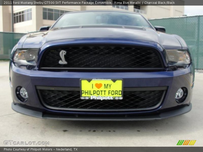 Kona Blue Metallic / Charcoal Black/Black 2011 Ford Mustang Shelby GT500 SVT Performance Package Convertible