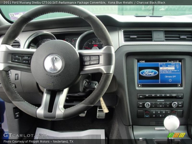 Dashboard of 2011 Mustang Shelby GT500 SVT Performance Package Convertible