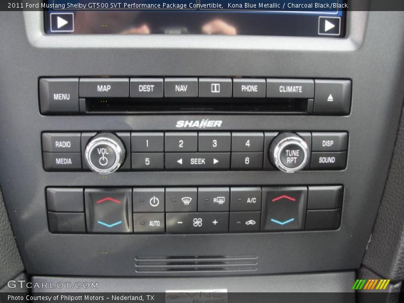 Controls of 2011 Mustang Shelby GT500 SVT Performance Package Convertible