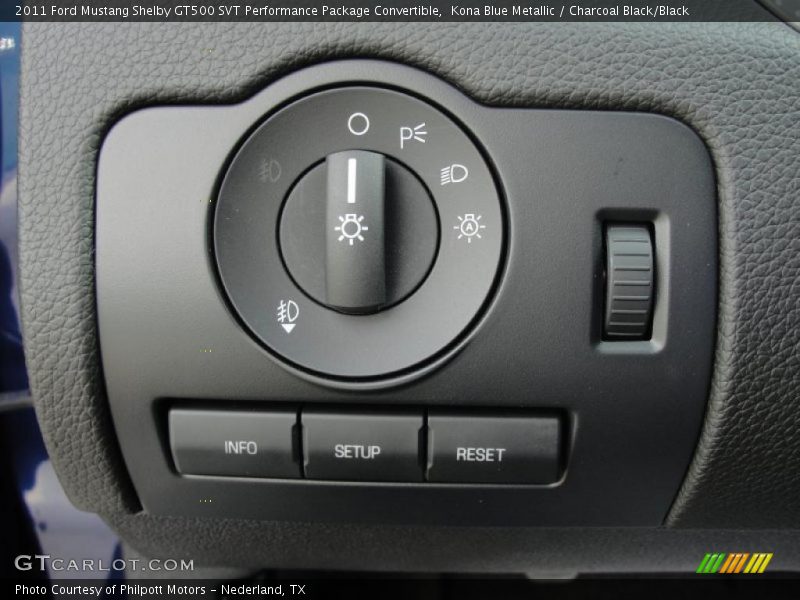 Controls of 2011 Mustang Shelby GT500 SVT Performance Package Convertible