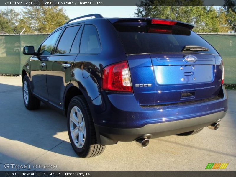 Kona Blue Metallic / Charcoal Black 2011 Ford Edge SEL