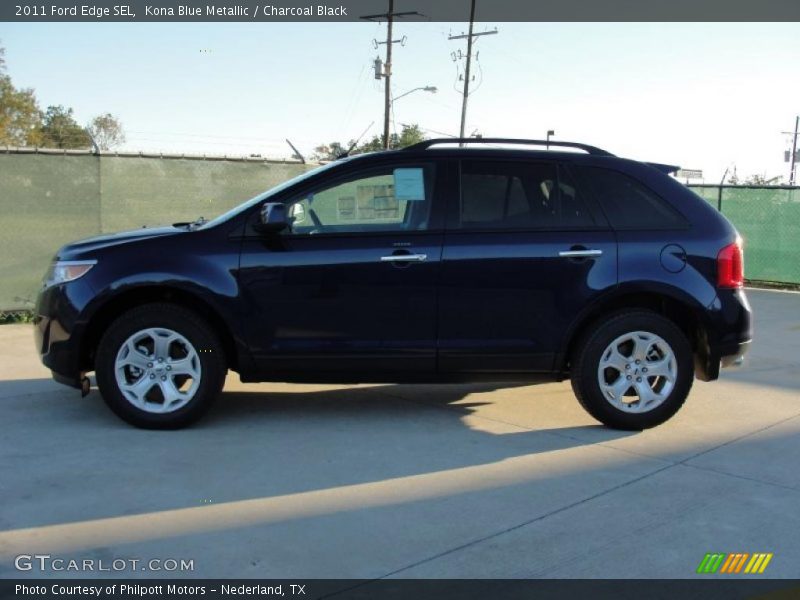 Kona Blue Metallic / Charcoal Black 2011 Ford Edge SEL