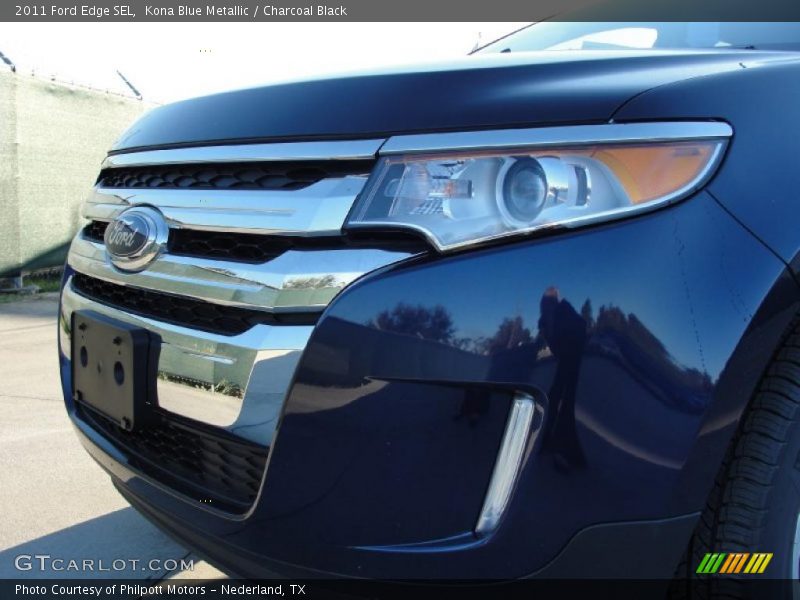 Kona Blue Metallic / Charcoal Black 2011 Ford Edge SEL