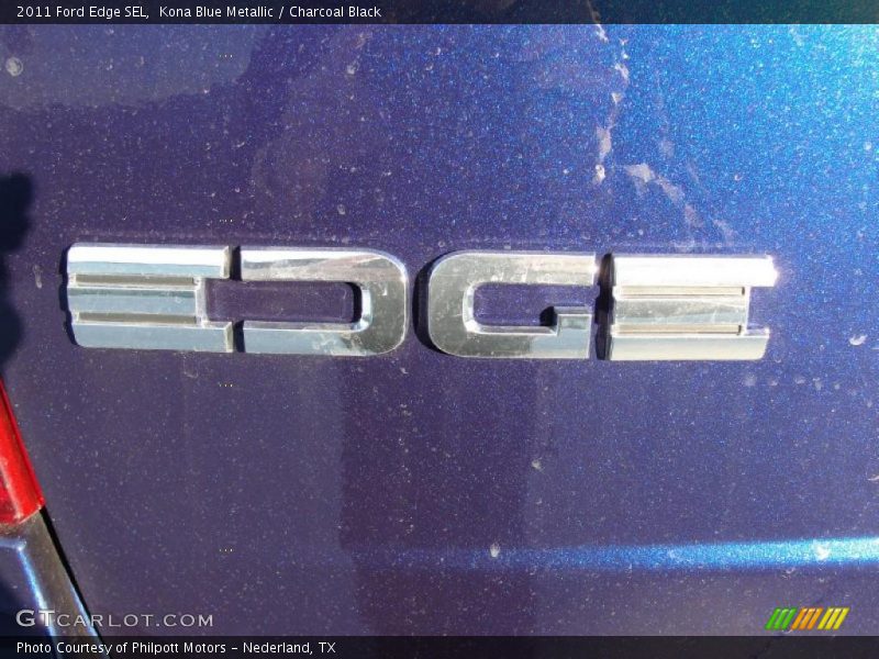 Kona Blue Metallic / Charcoal Black 2011 Ford Edge SEL