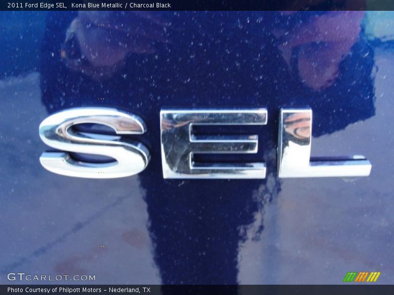 Kona Blue Metallic / Charcoal Black 2011 Ford Edge SEL