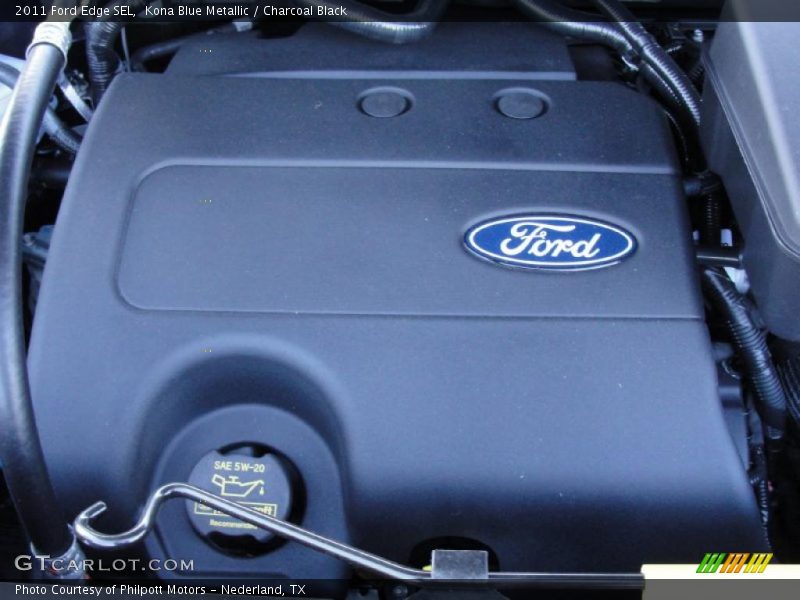 Kona Blue Metallic / Charcoal Black 2011 Ford Edge SEL