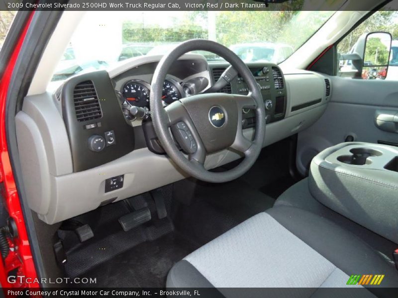 Dark Titanium Interior - 2009 Silverado 2500HD Work Truck Regular Cab 
