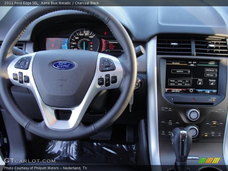 Kona Blue Metallic / Charcoal Black 2011 Ford Edge SEL