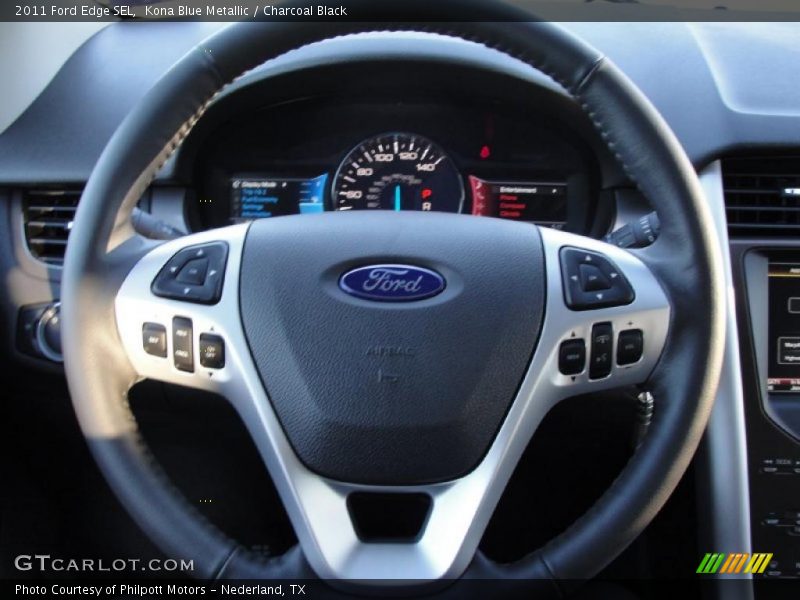 Kona Blue Metallic / Charcoal Black 2011 Ford Edge SEL
