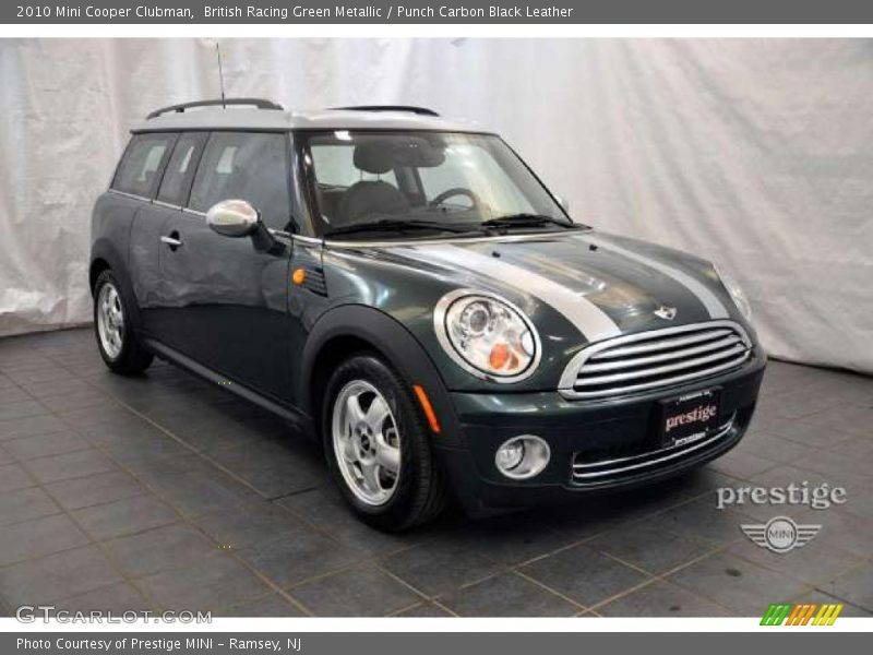 British Racing Green Metallic / Punch Carbon Black Leather 2010 Mini Cooper Clubman