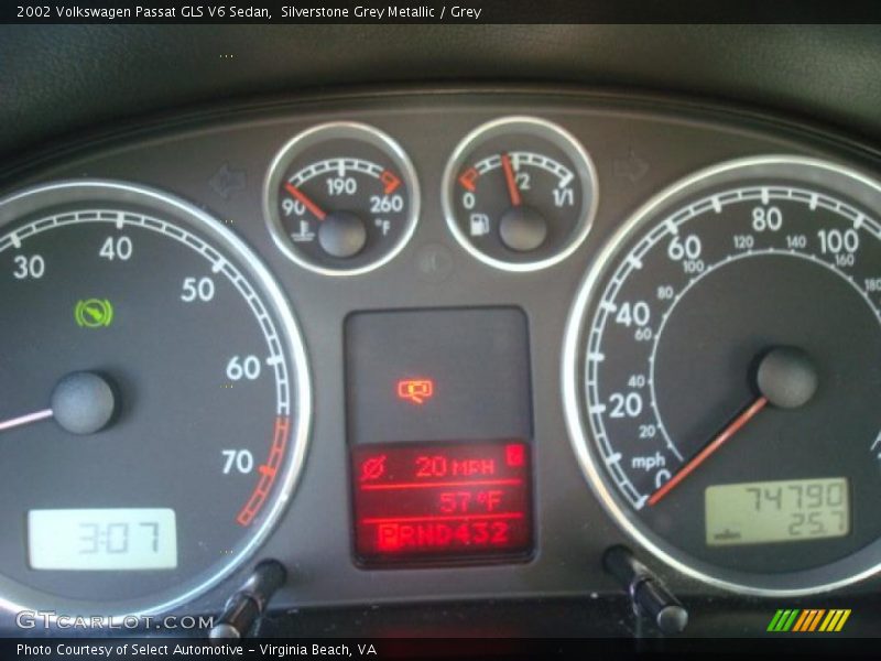 Silverstone Grey Metallic / Grey 2002 Volkswagen Passat GLS V6 Sedan