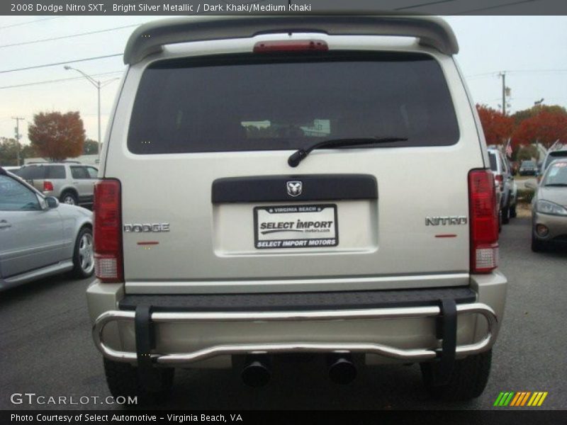 Bright Silver Metallic / Dark Khaki/Medium Khaki 2008 Dodge Nitro SXT