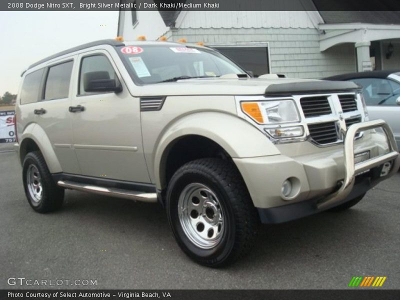 Bright Silver Metallic / Dark Khaki/Medium Khaki 2008 Dodge Nitro SXT