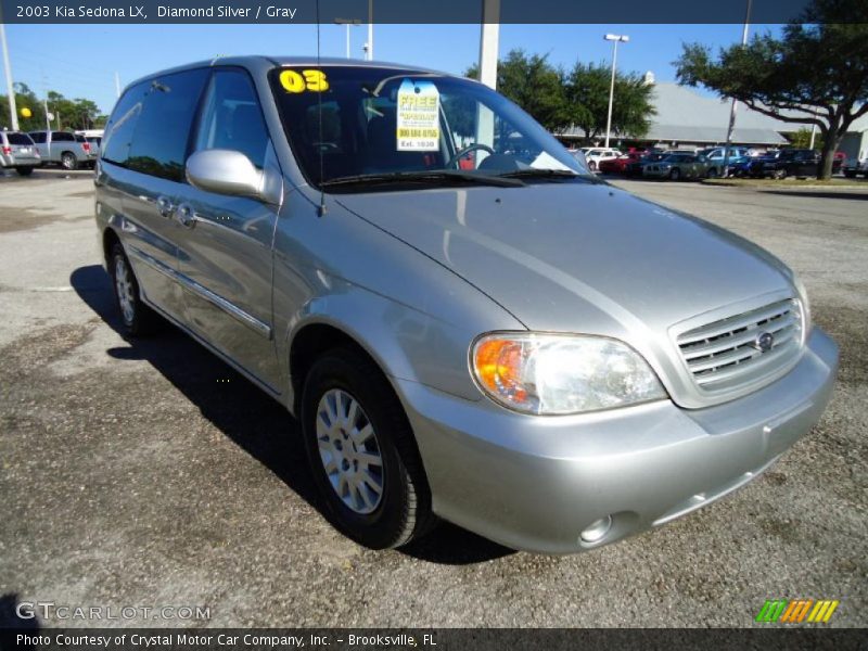 Diamond Silver / Gray 2003 Kia Sedona LX