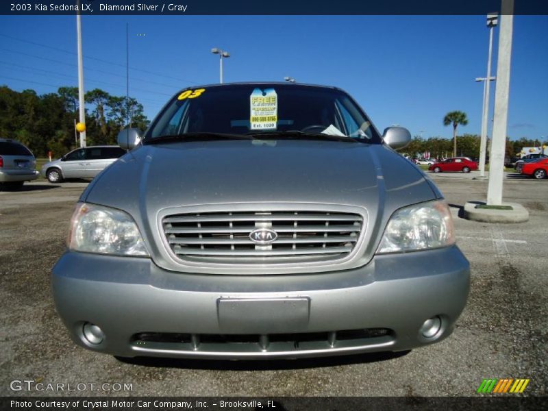 Diamond Silver / Gray 2003 Kia Sedona LX