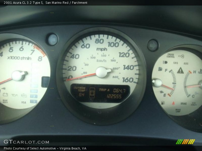 San Marino Red / Parchment 2001 Acura CL 3.2 Type S