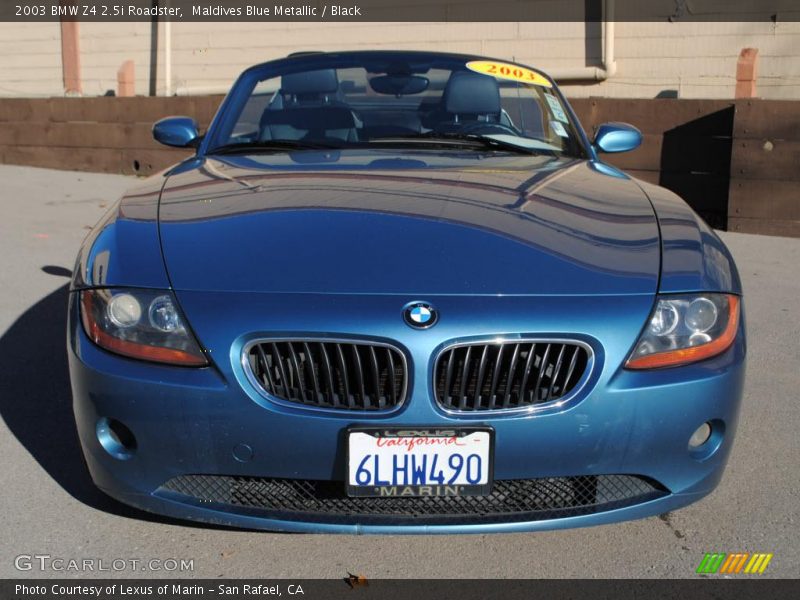 Maldives Blue Metallic / Black 2003 BMW Z4 2.5i Roadster