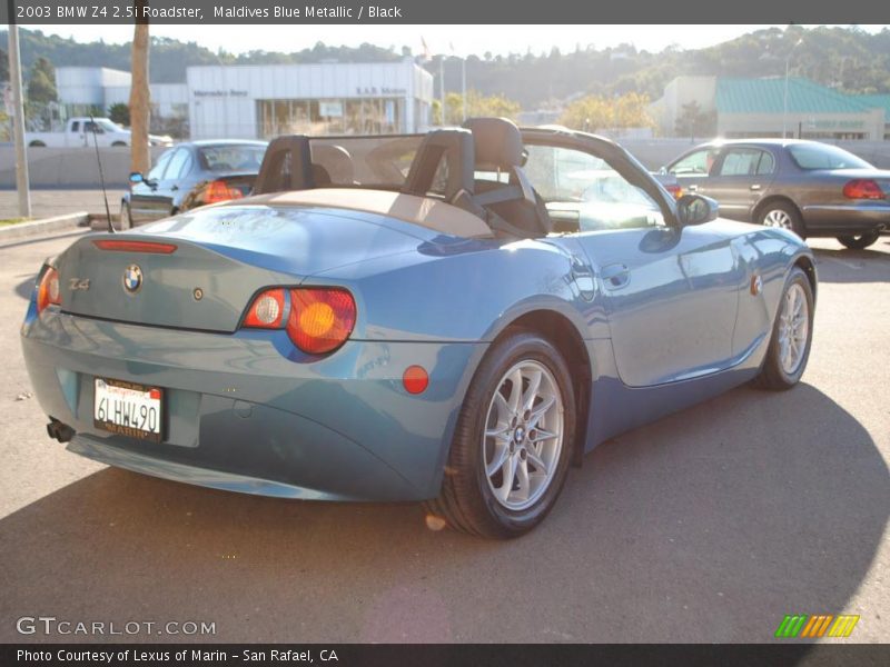 Maldives Blue Metallic / Black 2003 BMW Z4 2.5i Roadster