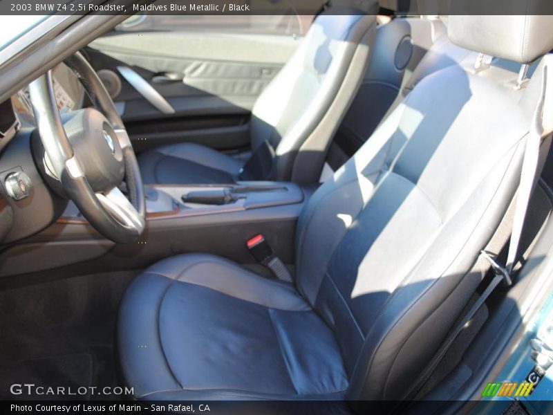 Maldives Blue Metallic / Black 2003 BMW Z4 2.5i Roadster