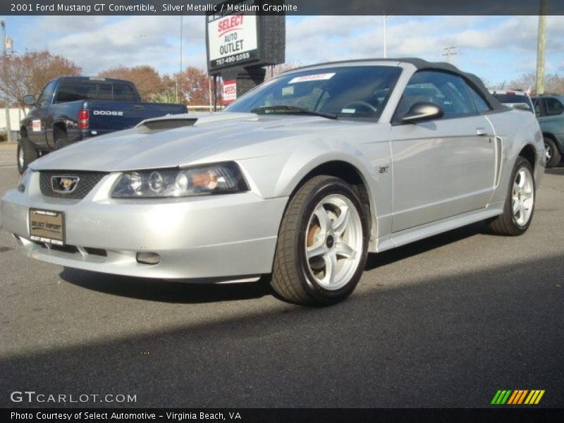 Silver Metallic / Medium Graphite 2001 Ford Mustang GT Convertible