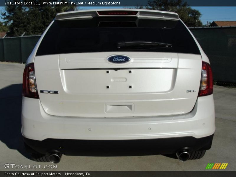 White Platinum Tri-Coat / Medium Light Stone 2011 Ford Edge SEL